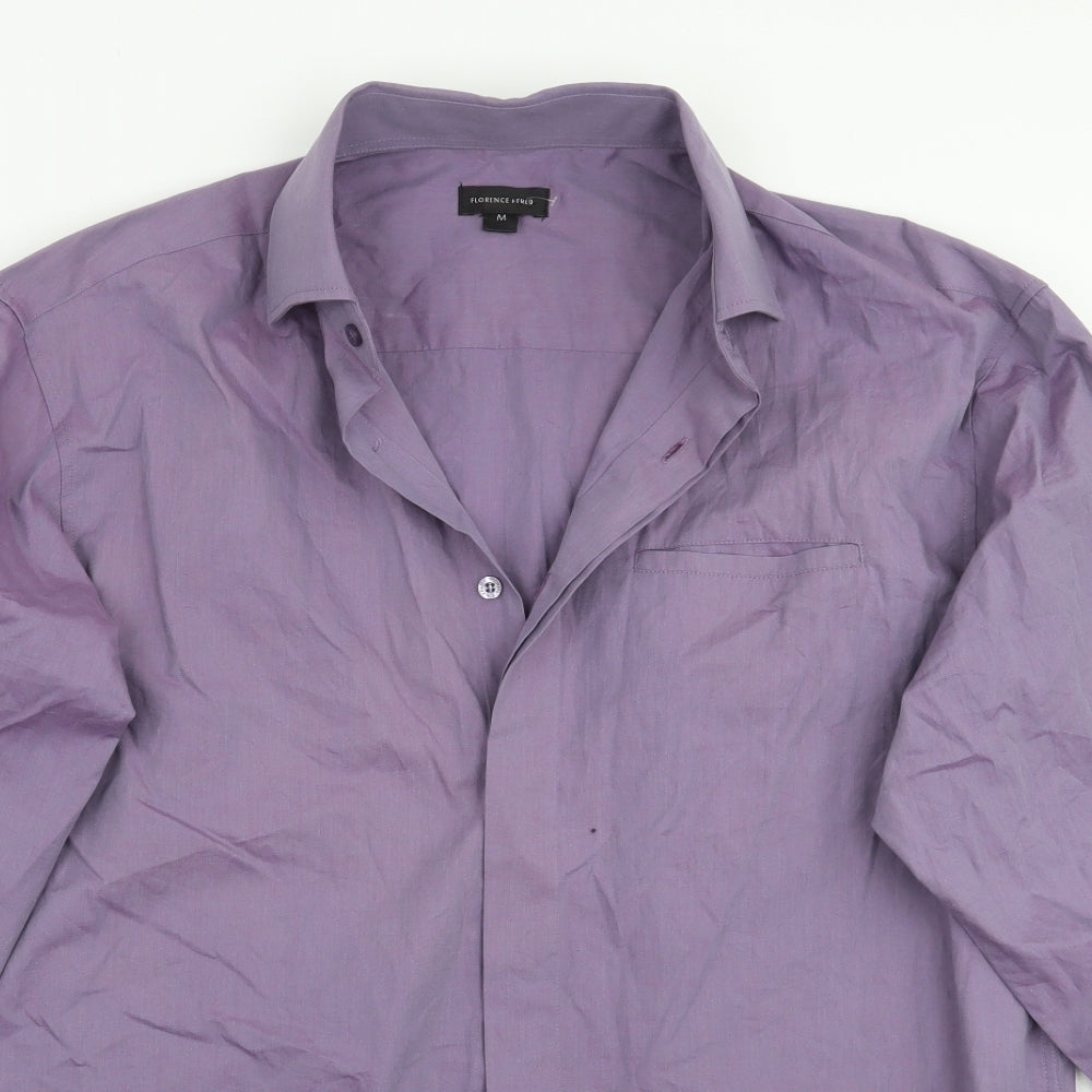 Florence & Fred Mens Purple    Button-Up Size M