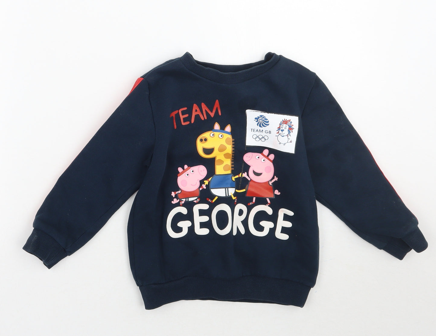 F&F Boys Blue   Pullover Jumper Size 3-4 Years  - Peppa pig
