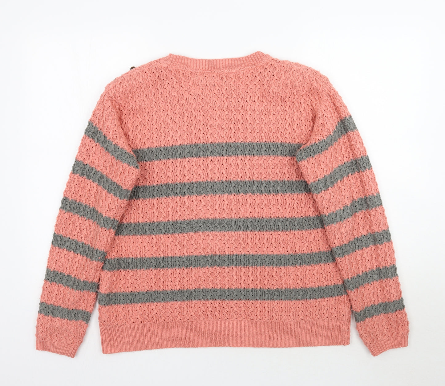 NEXT Womens Pink Striped  Pullover Jumper Size 10