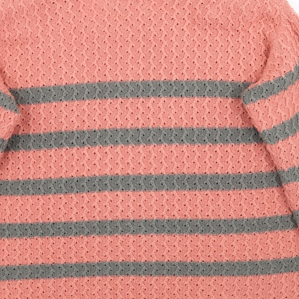 NEXT Womens Pink Striped  Pullover Jumper Size 10