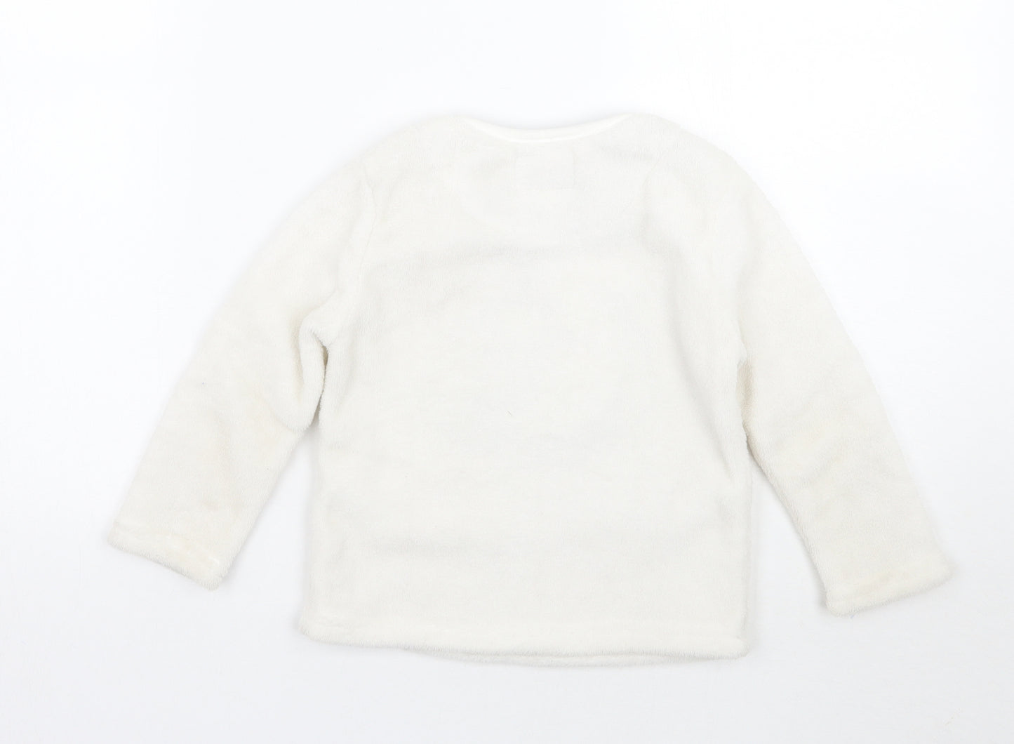 Primark Girls White   Pullover Jumper Size 3-4 Years