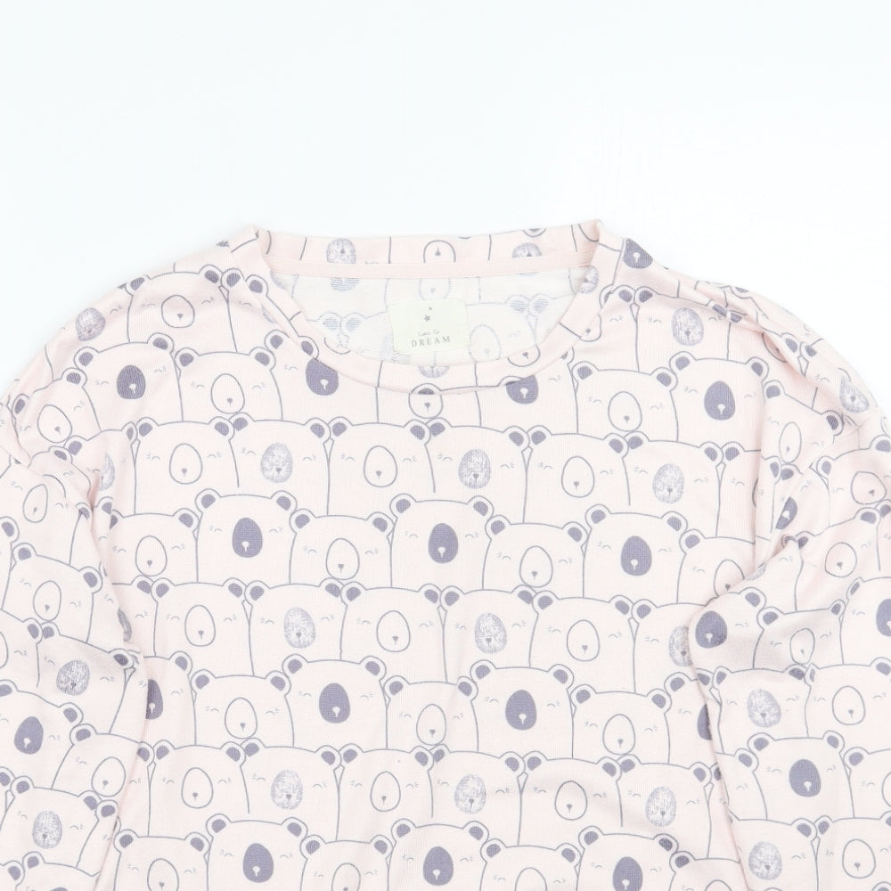 Matalan Womens Pink Geometric  Top Pyjama Top Size S