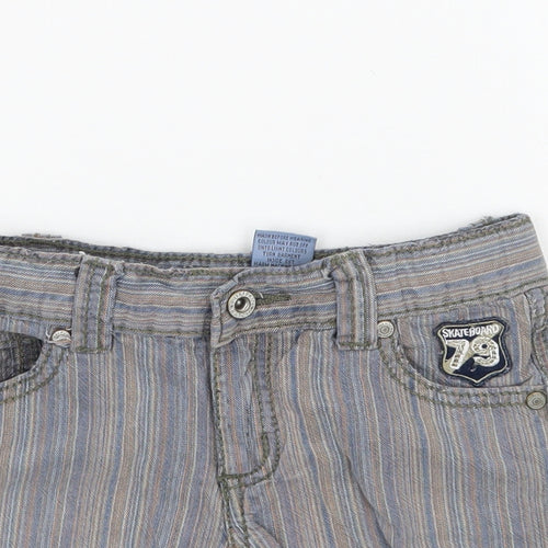 Pumkin Patch Boys Blue Striped  Cropped Jeans Size 12 Months
