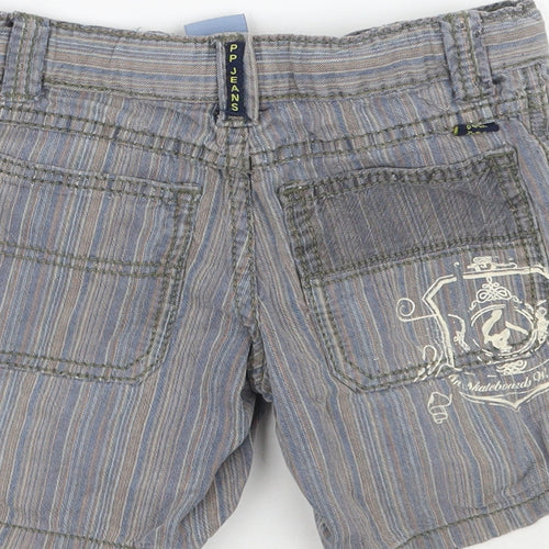 Pumkin Patch Boys Blue Striped  Cropped Jeans Size 12 Months