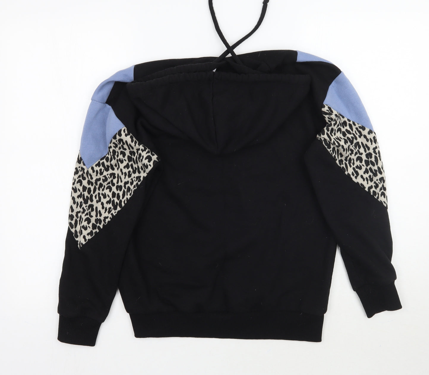 Matalan Womens Black Animal Print  Pullover Hoodie Size S