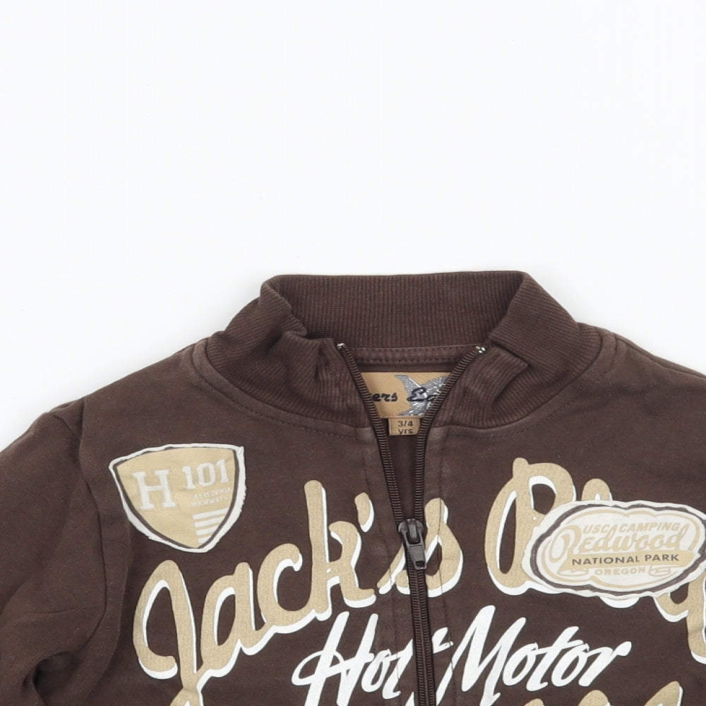 Flyers eagle Boys Brown   Jacket Coat Size 3-4 Years