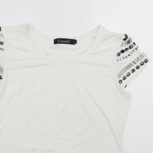 Capsule Womens White   Basic T-Shirt Size S