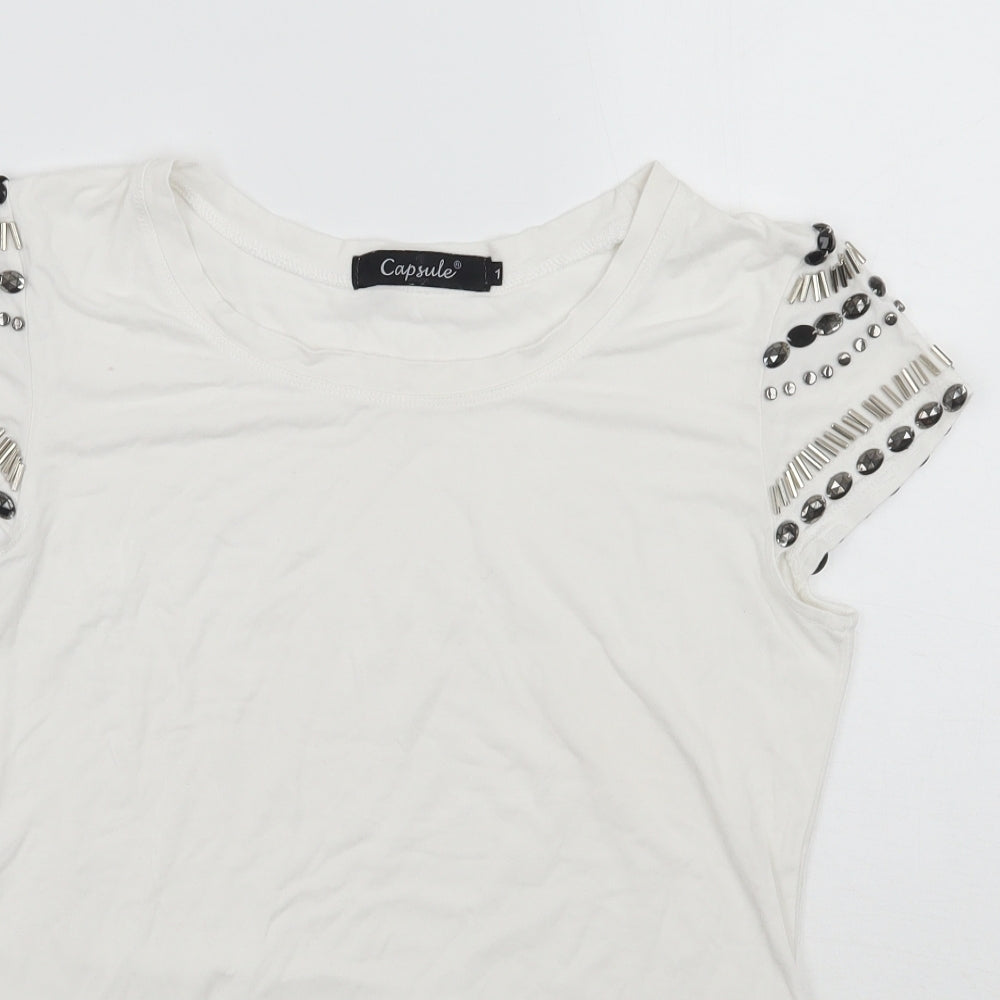 Capsule Womens White   Basic T-Shirt Size S