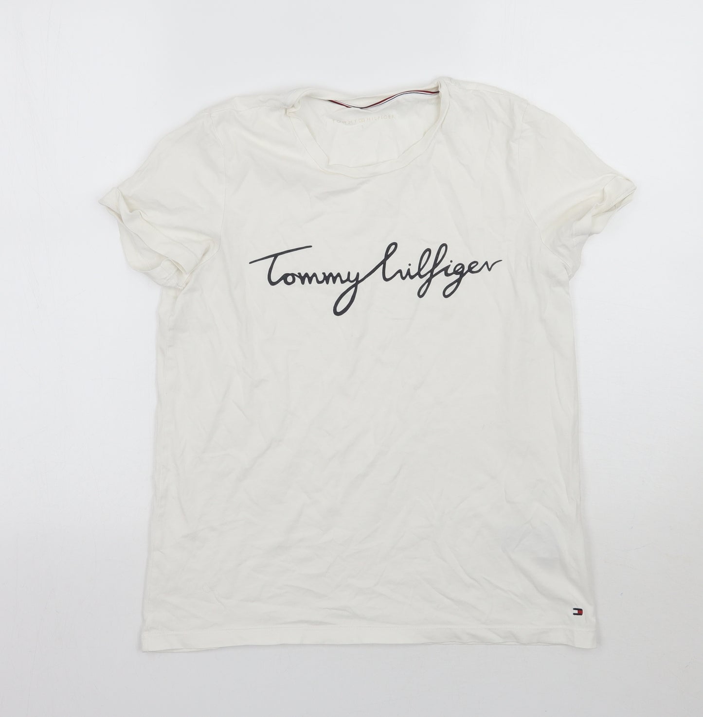 Tommy Hilfiger Mens White    T-Shirt Size S