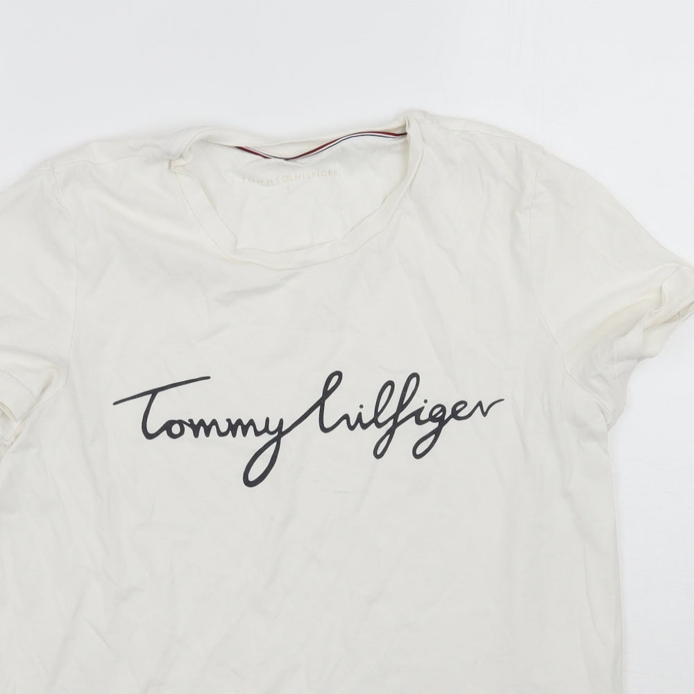 Tommy Hilfiger Mens White    T-Shirt Size S