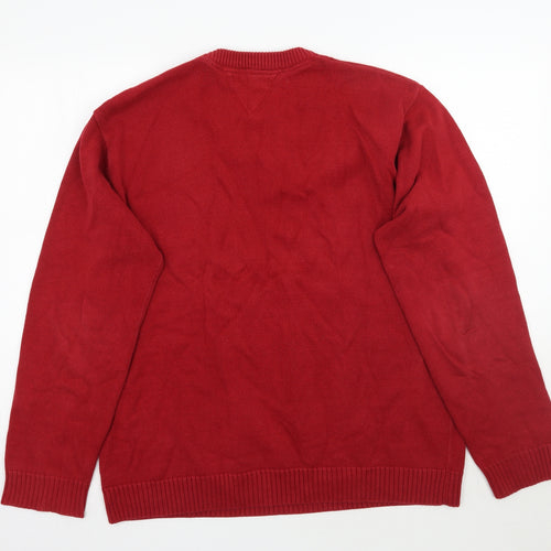 M&Co Mens Red   Pullover Jumper
