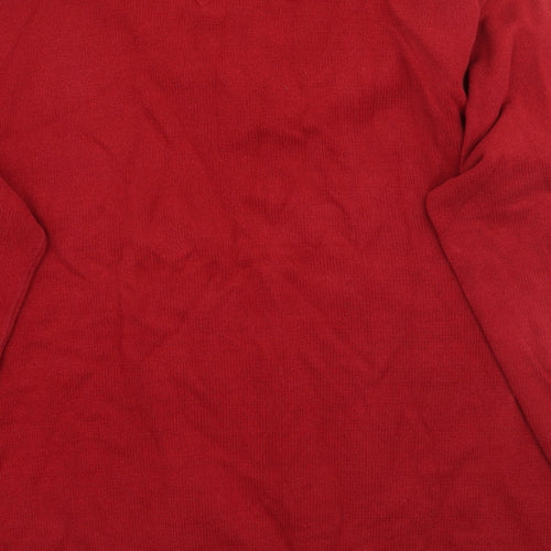 M&Co Mens Red   Pullover Jumper