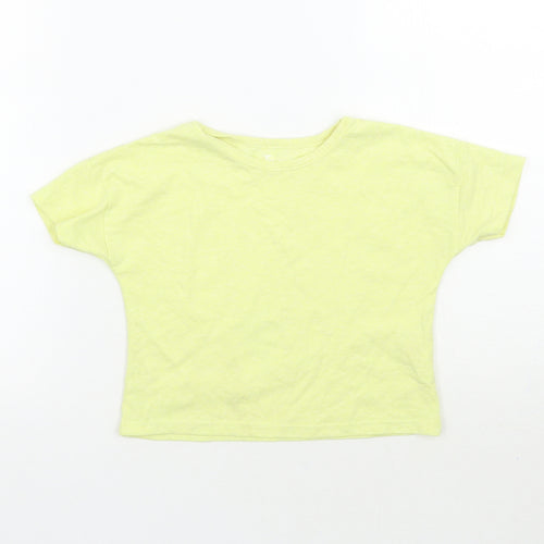 TU Girls Yellow   Basic T-Shirt Size 4 Years