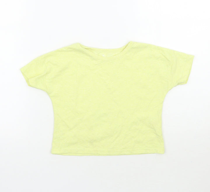 TU Girls Yellow   Basic T-Shirt Size 4 Years