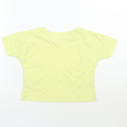 TU Girls Yellow   Basic T-Shirt Size 4 Years