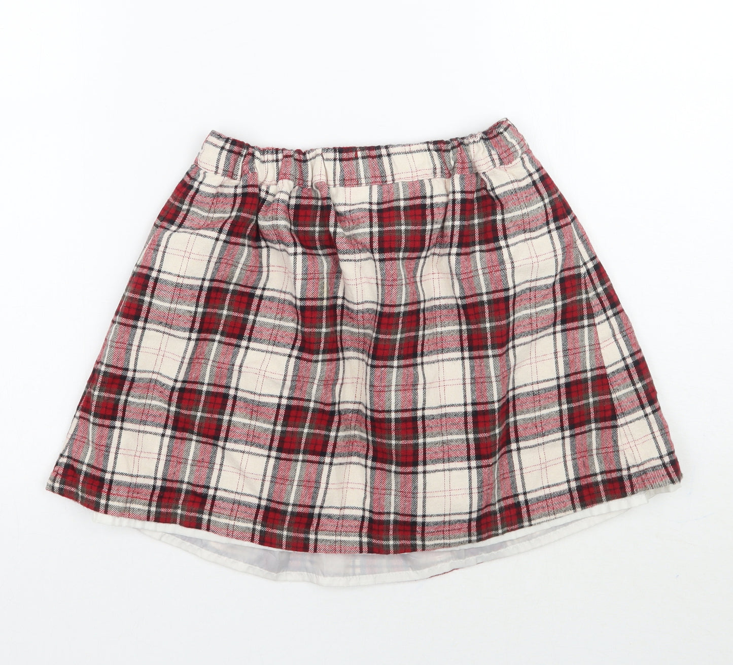 TU Girls Red Check  A-Line Skirt Size 3 Years