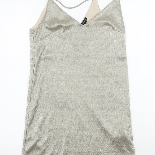River Island Womens Gold   A-Line  Size 6
