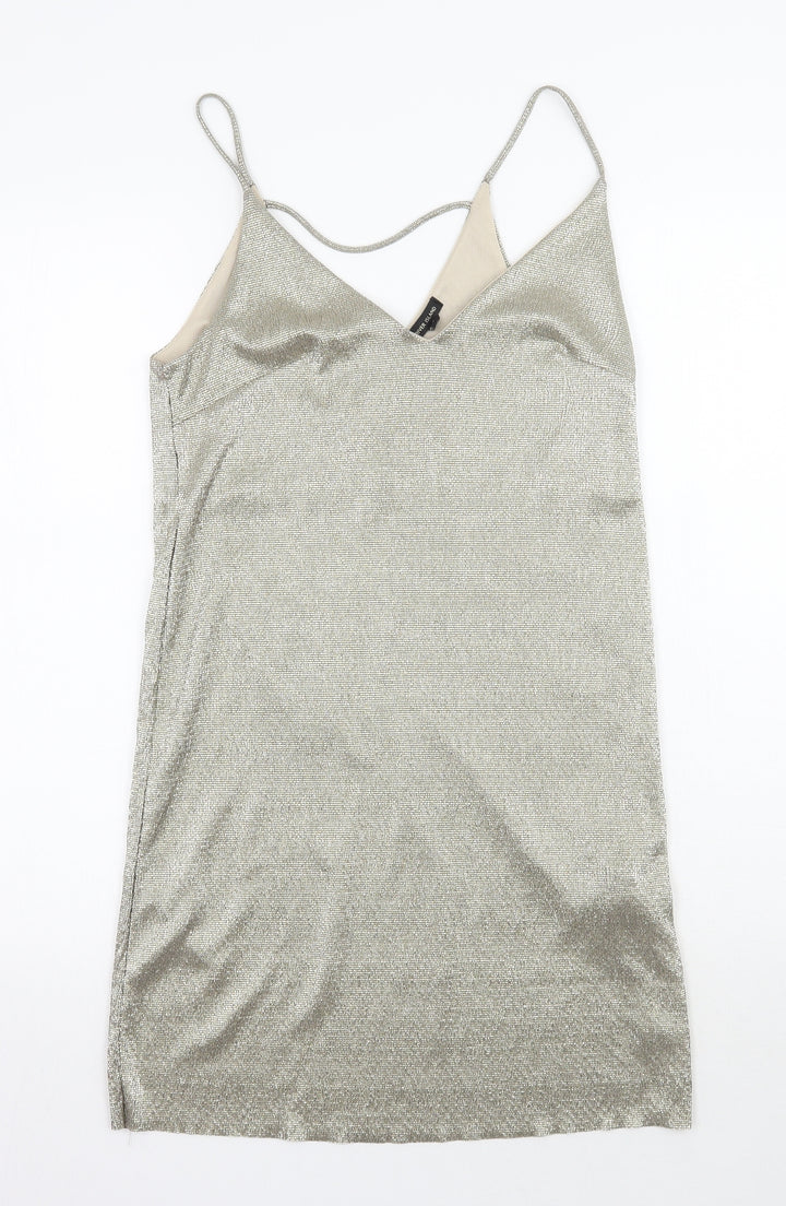 River Island Womens Gold   A-Line  Size 6