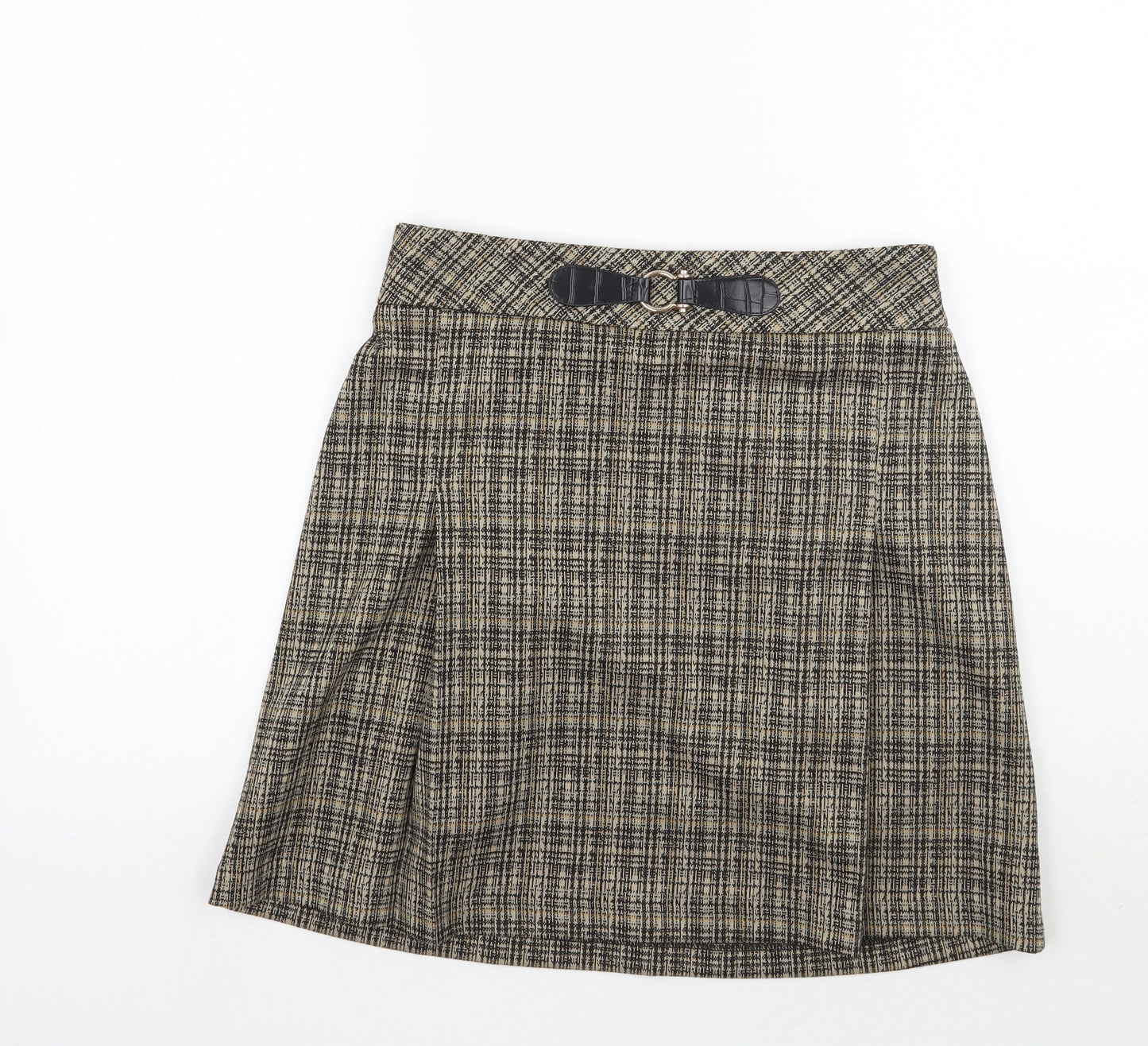 TU Womens Brown Check  A-Line Skirt Size 10