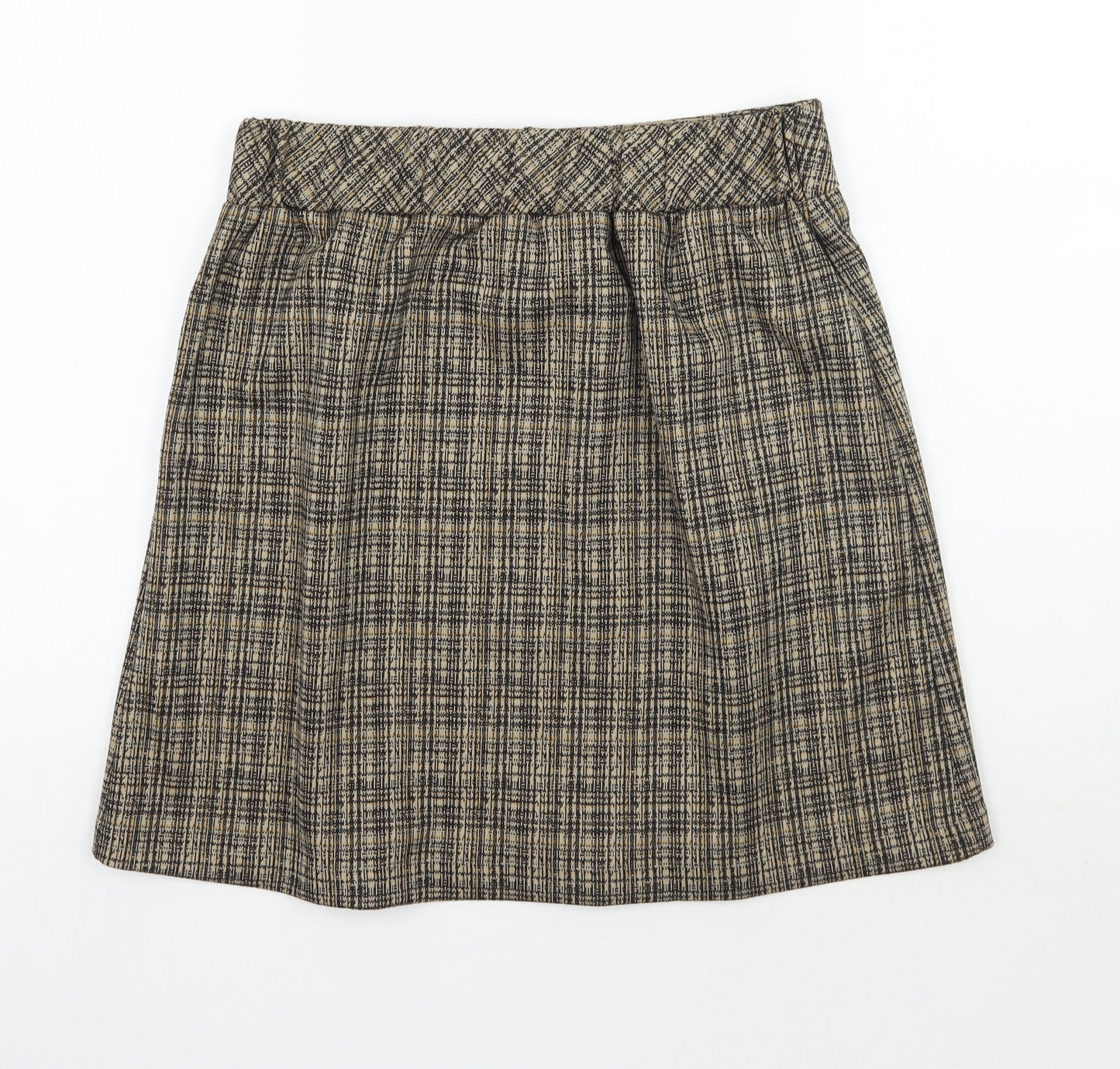 TU Womens Brown Check  A-Line Skirt Size 10