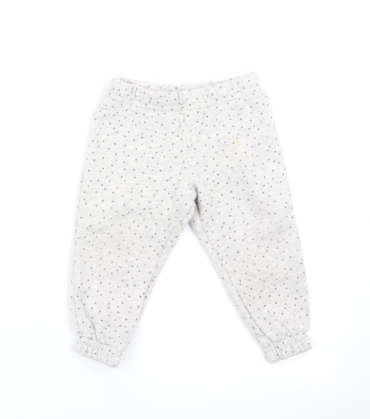 Primark Girls Grey Polka Dot Jogger Trousers Size 9-12 Months
