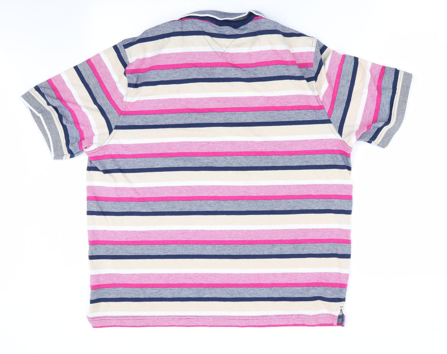Lincoln Mens Pink Striped   Polo Size XL