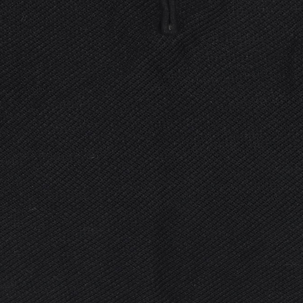 NEXT Womens Black   Pullover Jumper Size 8  - Open knit back zip subtle shimmer