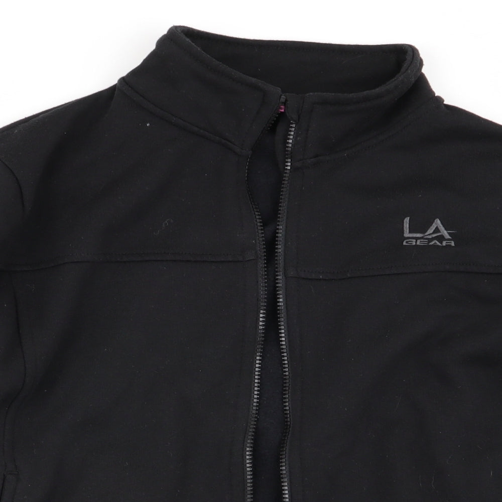 LA Gear Girls Black   Full Zip Sweatshirt Size 13 Years