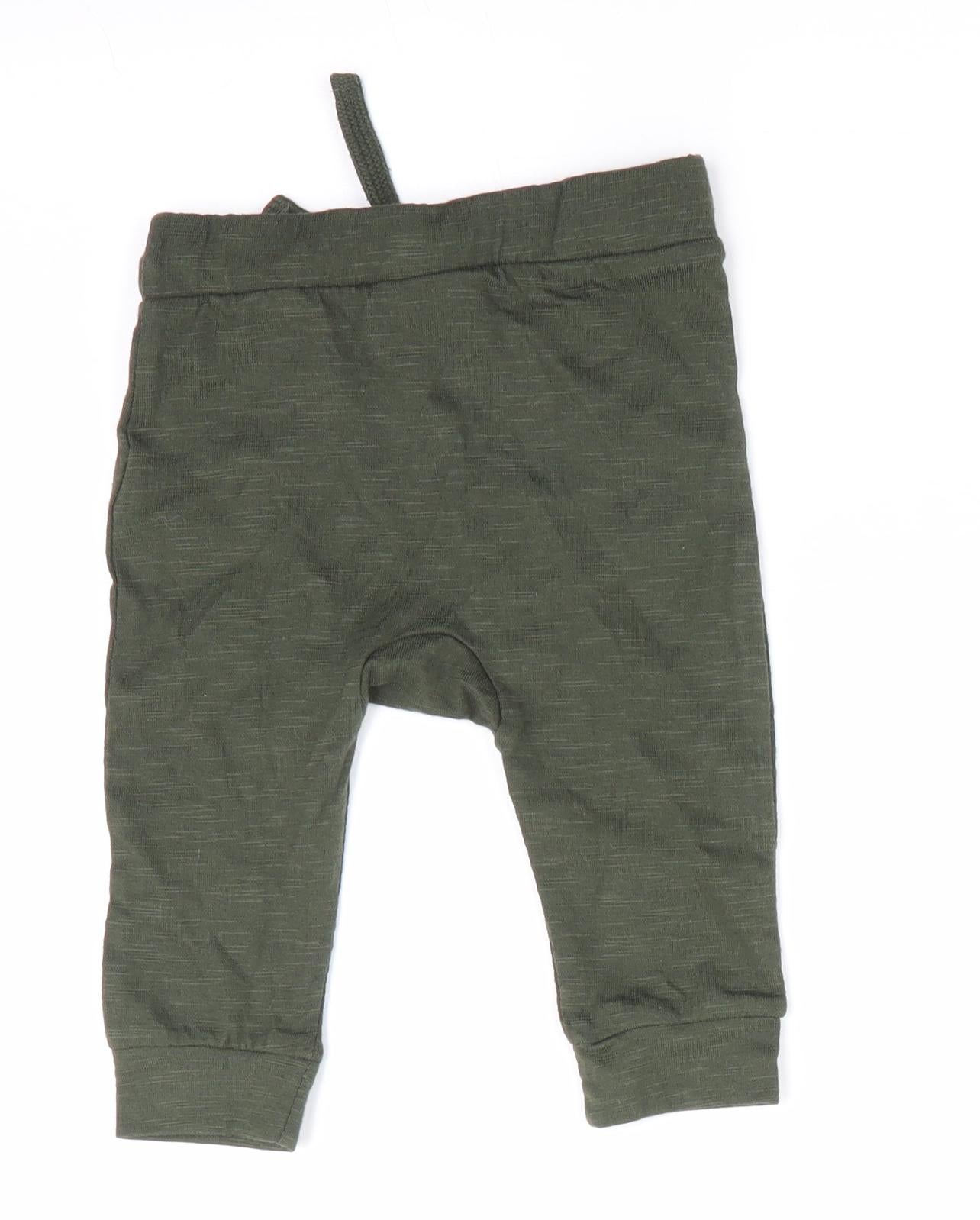 Fred & Flo Boys Green   Jogger Leggings Size 3-6 Months
