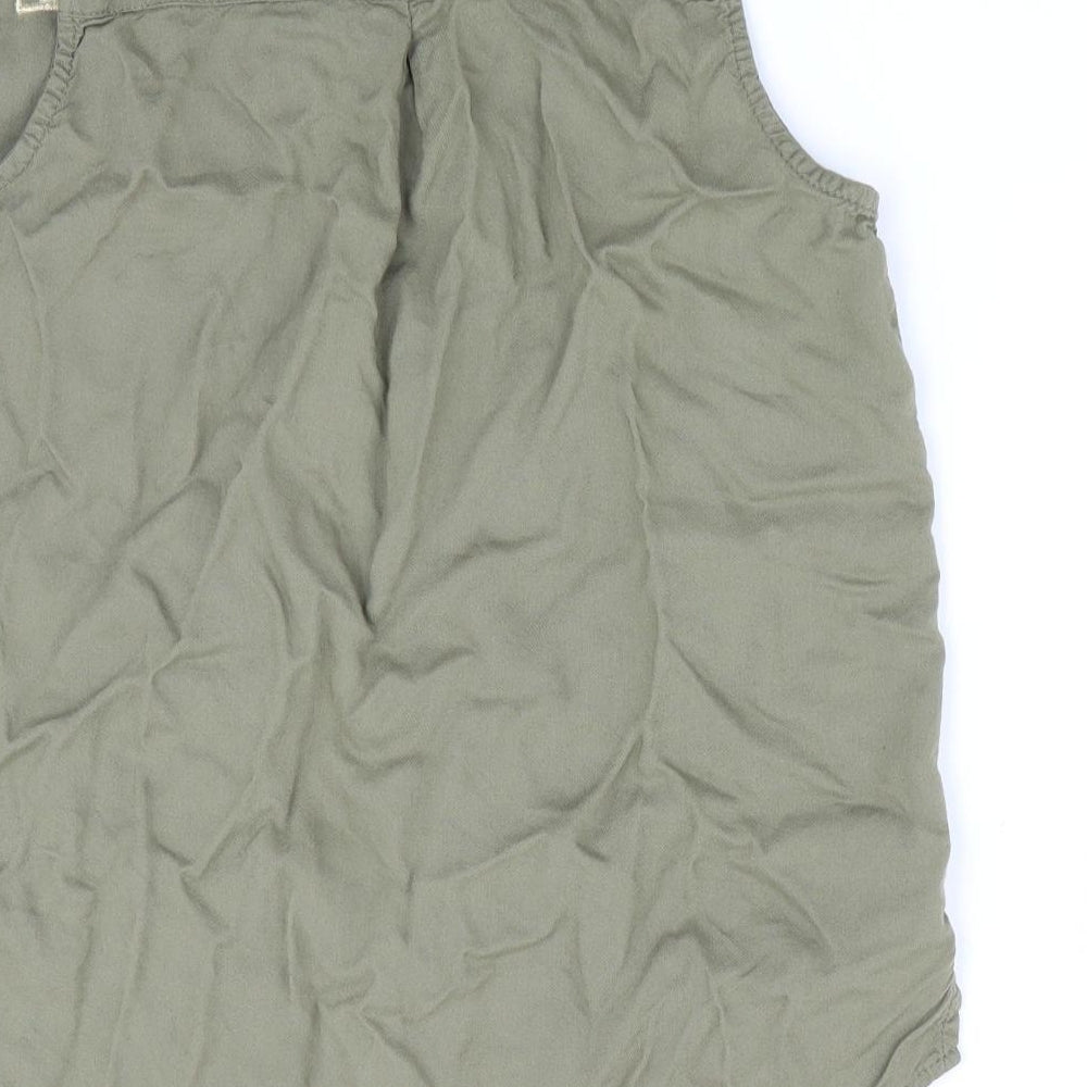 H&M Girls Green   Basic Blouse Size 10 Years  - Star Logo