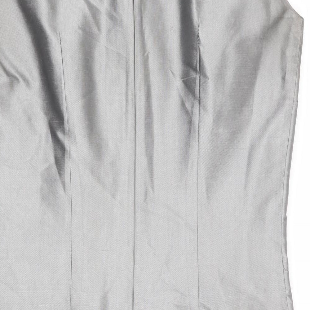 Oasis Womens Grey   Shift  Size 10  - Beaded neckline