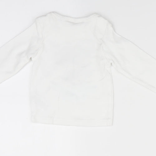 M&Co Boys White Animal Print   Pyjama Top Size 6-9 Months  - Snuggle Time