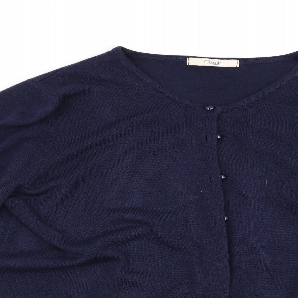 Marks and Spencer Womens Blue   Cardigan Jumper Size 16