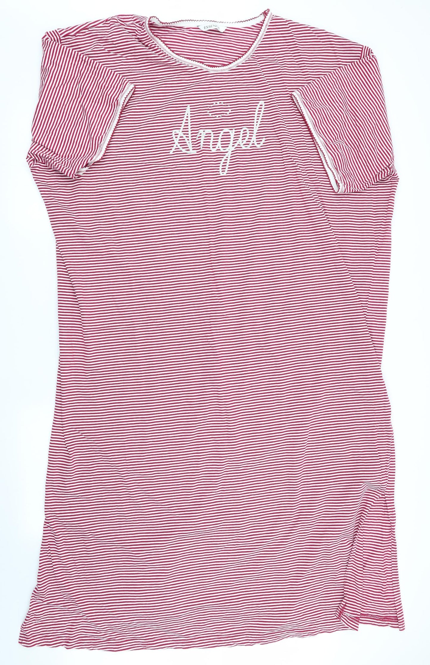essence Womens Red Striped   Nightshirt Size 30  - Angel