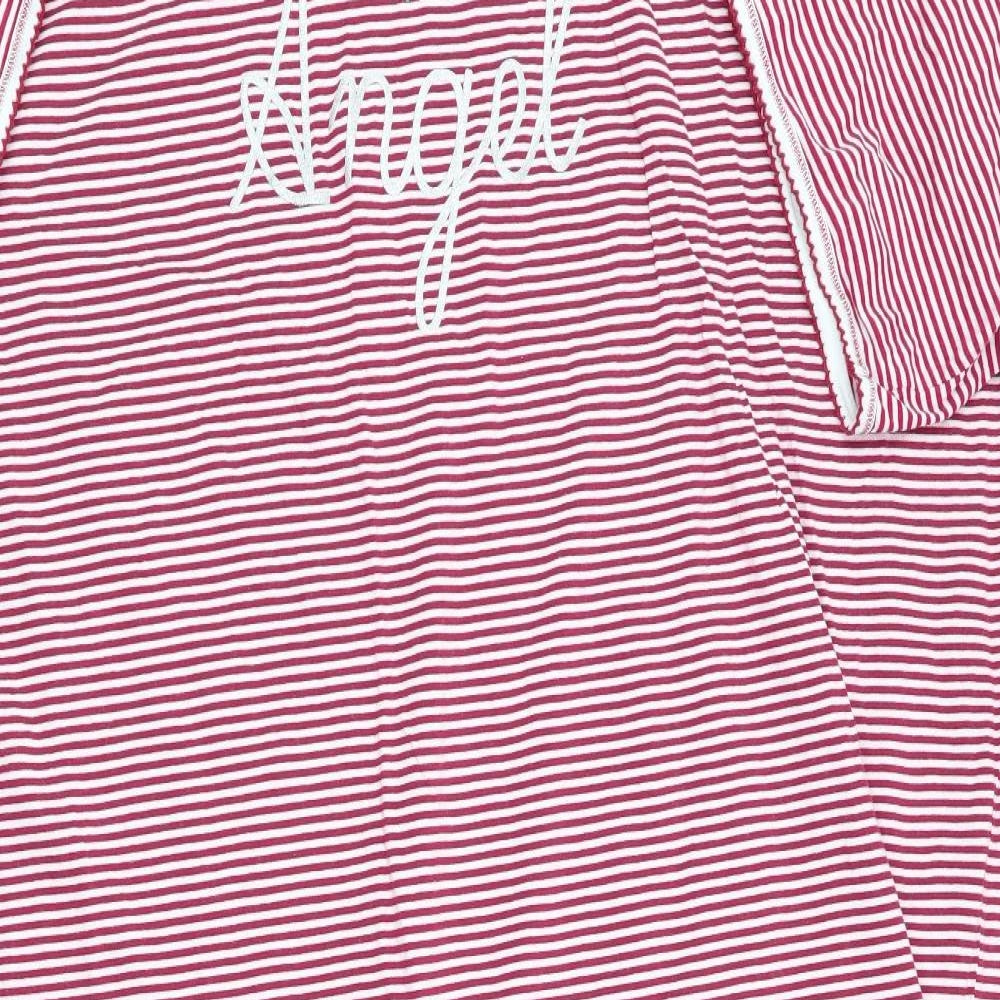 essence Womens Red Striped   Nightshirt Size 30  - Angel