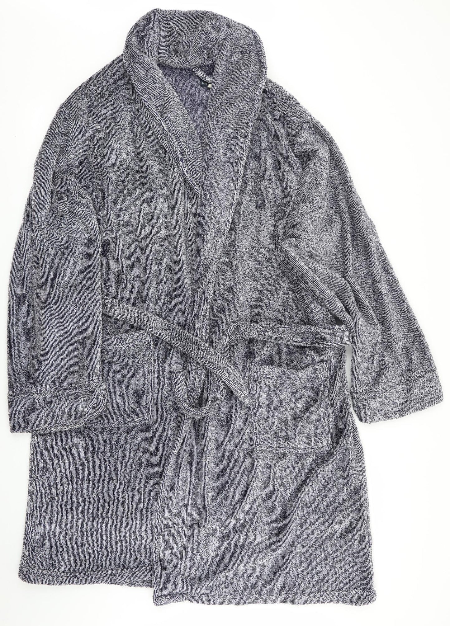 Fabric 8 Mens Blue Solid   Robe Size XL