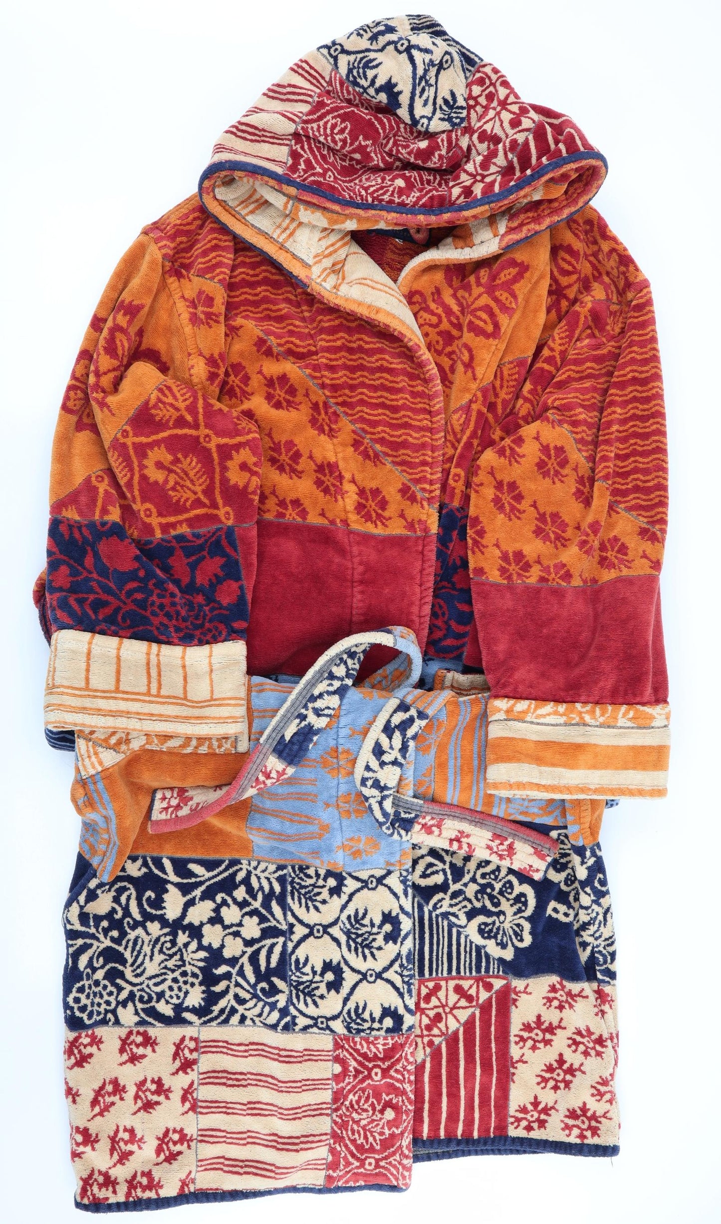 Classic Robes London Mens Multicoloured Floral   Robe Size M  - heavyweight