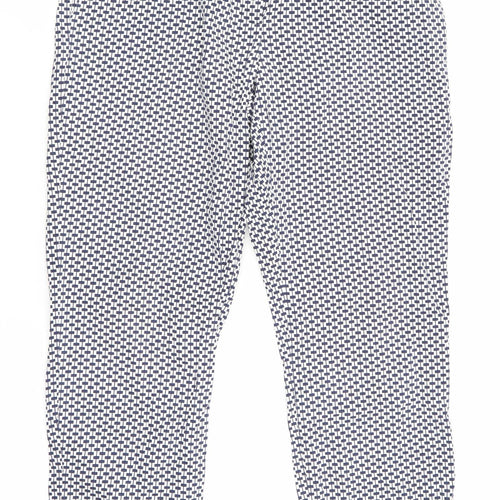 ORSAY Womens Blue Geometric  Trousers  Size 8 L26 in