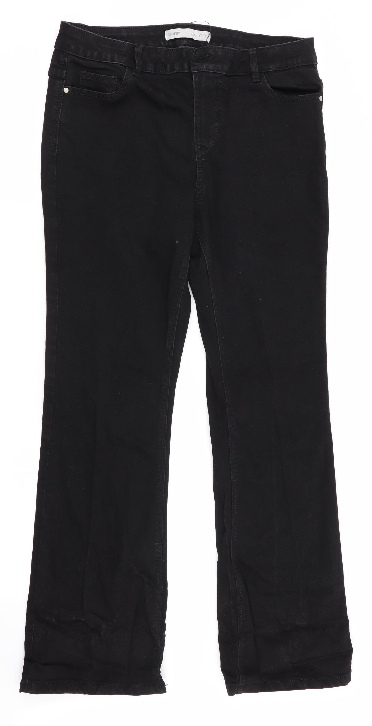 George Womens Black   Bootcut Jeans Size 14 L29 in