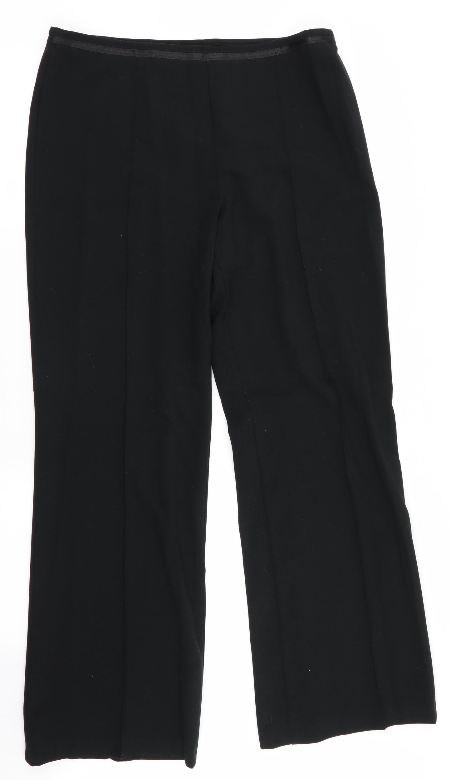 Marks and Spencer Womens Black   Trousers  Size 14 L30 in - Detailed waist