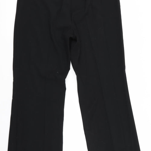 Marks and Spencer Womens Black   Trousers  Size 14 L30 in - Detailed waist