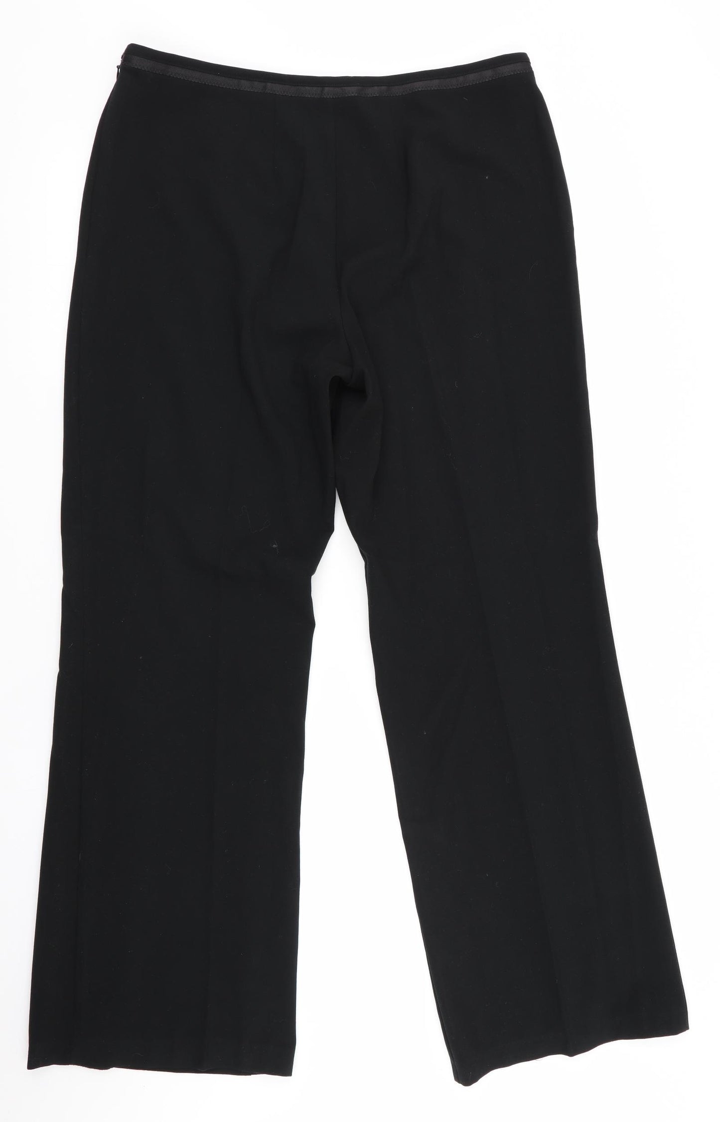 Marks and Spencer Womens Black   Trousers  Size 14 L30 in - Detailed waist