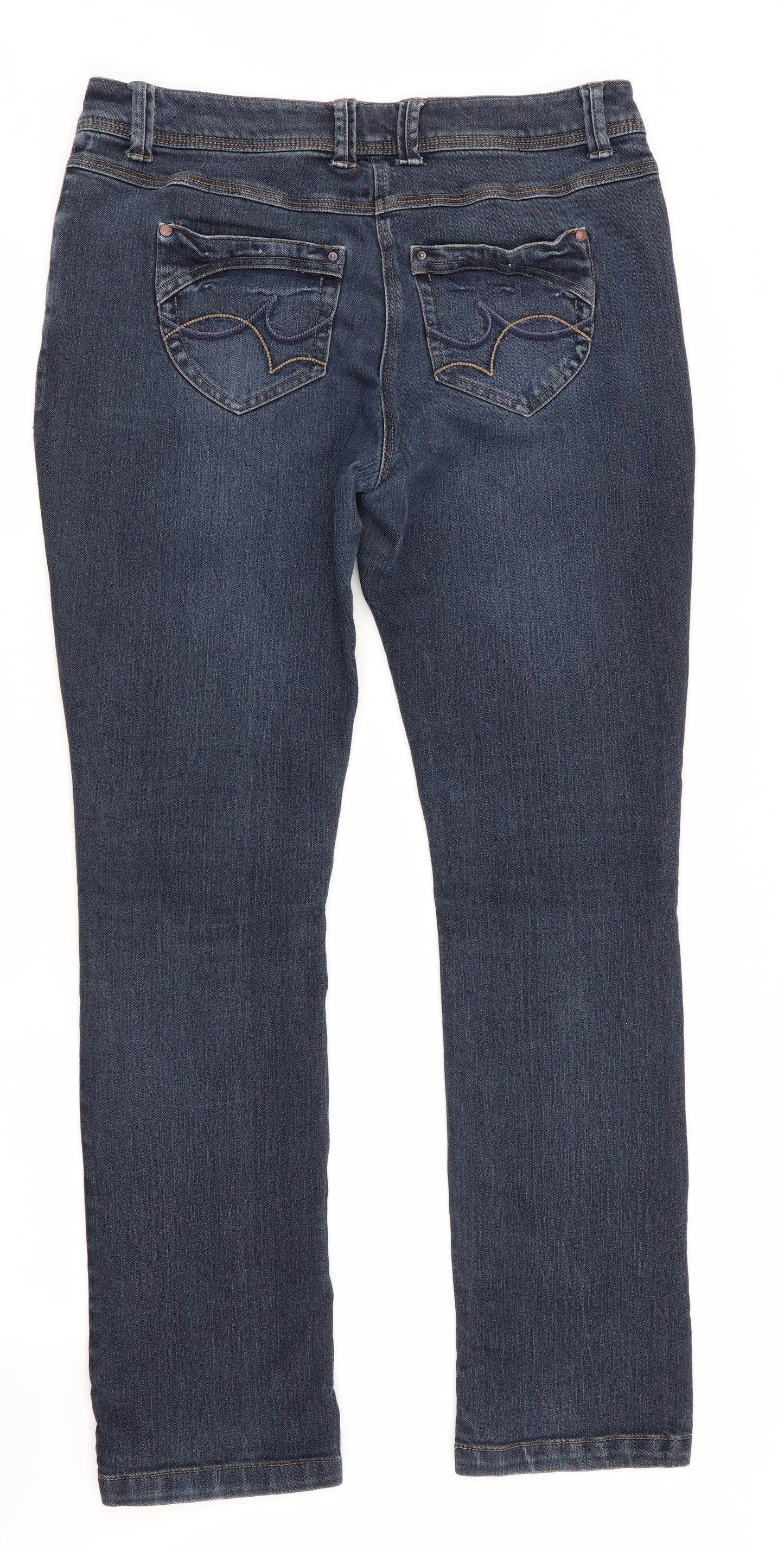 George Womens Blue   Straight Jeans Size 12 L31 in