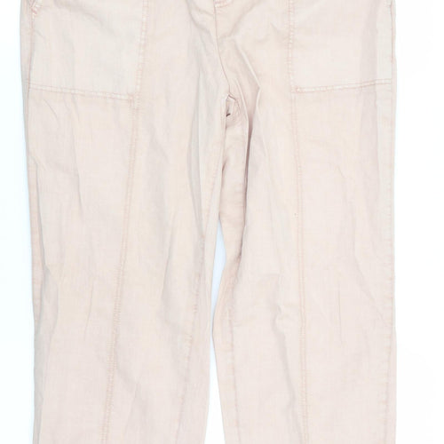 Preworn Womens Pink   Jogger Trousers Size 8 L25.5 in - Cropped peach in colour
