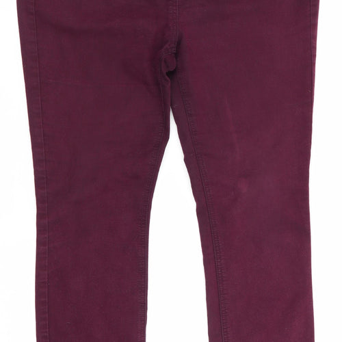Wallis Womens Purple   Straight Jeans Size 14 L28 in