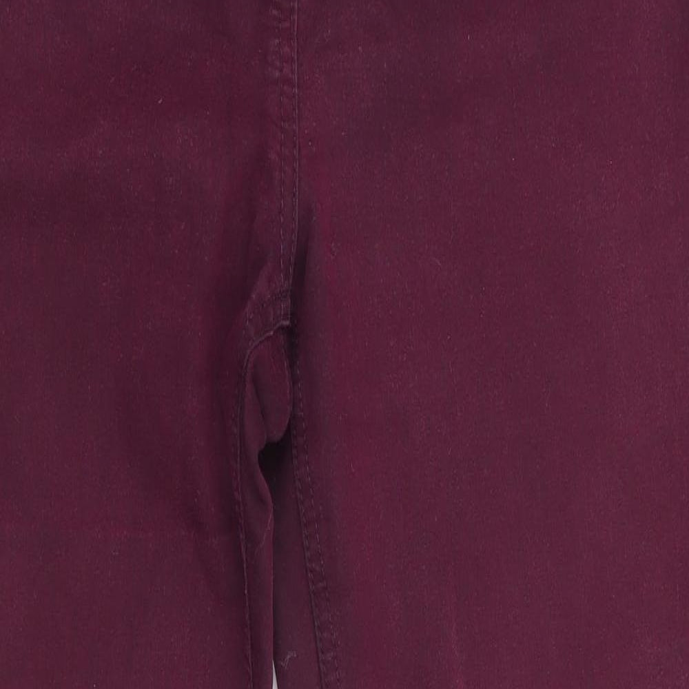Wallis Womens Purple   Straight Jeans Size 14 L28 in