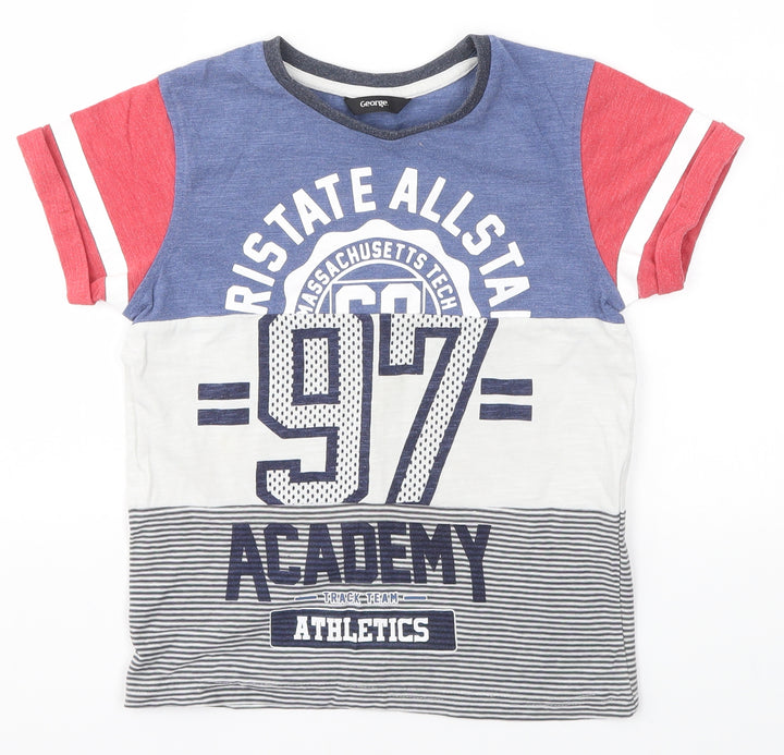 George Boys Multicoloured Basic T-Shirt Size 7-8 Years