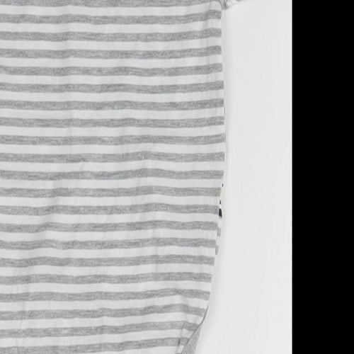 PEP & CO Baby Grey Striped  Babygrow One-Piece Size 6-9 Months