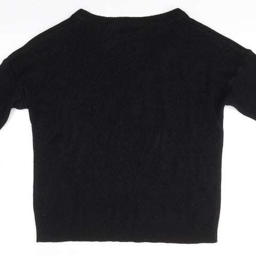 Brave Soul Womens Black   Pullover Jumper Size S
