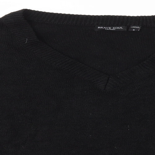 Brave Soul Womens Black   Pullover Jumper Size S